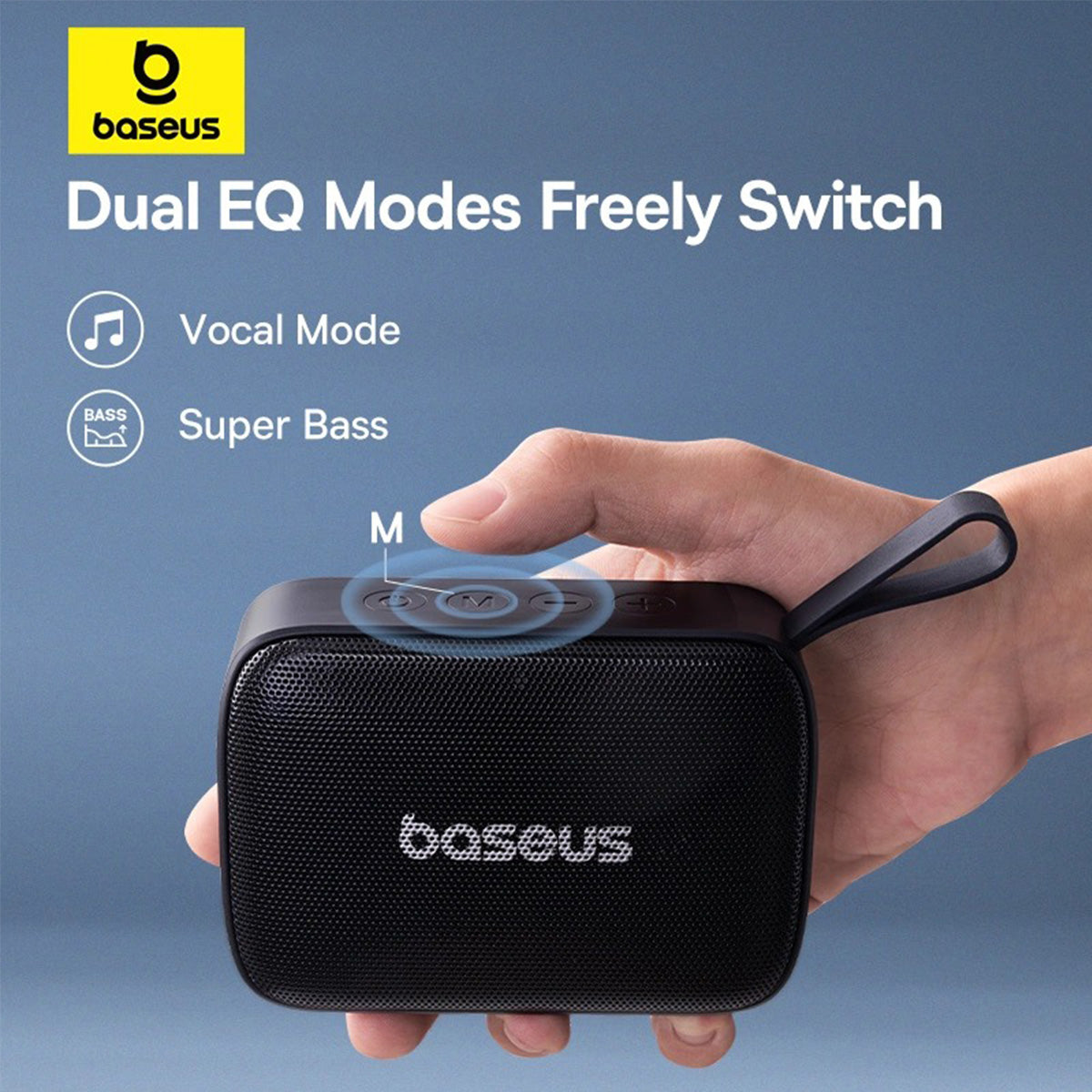 Baseus AeQur 30 Mini Portable Wireless Speaker (Cosmic Black) (A20077900123-00)