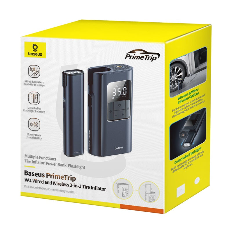 Baseus PrimeTrip VA1 Wired & Wireless 2-in-1 Tire Inflator (Cosmic ...