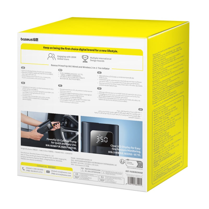 Baseus PrimeTrip VA1 Wired & Wireless 2-in-1 Tire Inflator