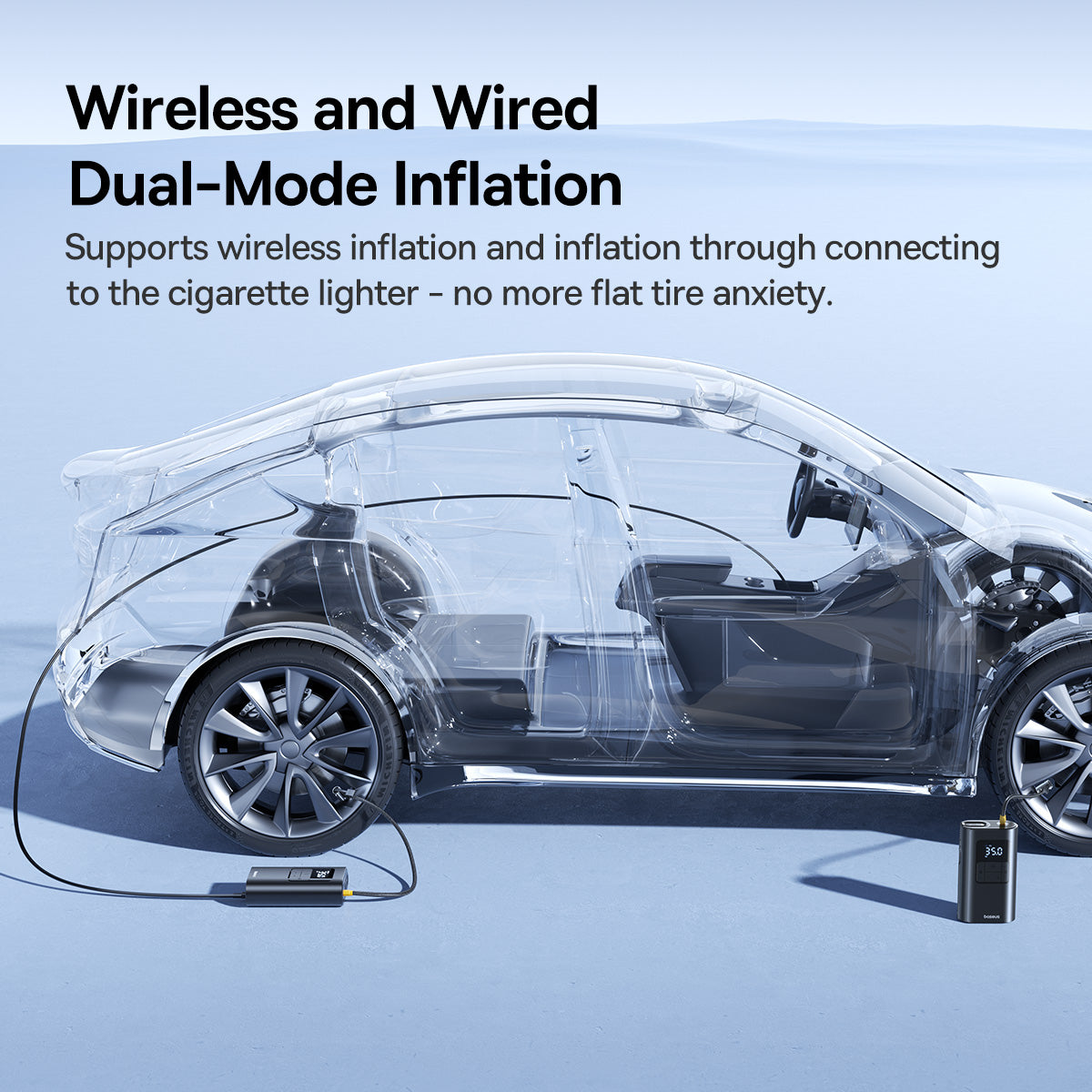 Baseus PrimeTrip VA1 Wired & Wireless 2-in-1 Tire Inflator