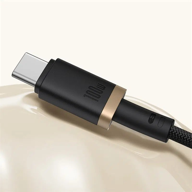 Baseus Dura Series Fast Charging Cable USB-C to USB-C 100W 2M (Gold/Black) (P10377803U01-02)