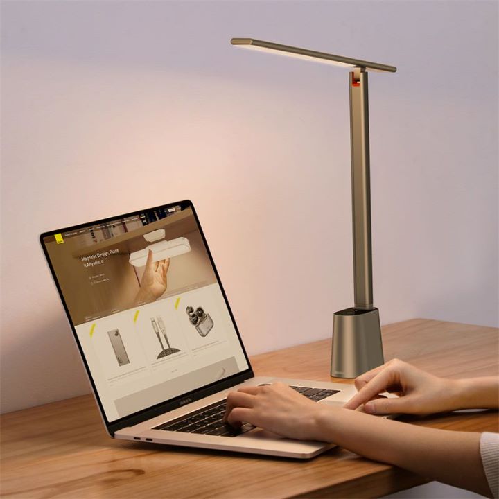 Baseus Smart Eye Series Rechargeable Folding Reading Desk Lamp Smart Light (Dark Grey, White) (DGZG-0G, DGZG-02)
