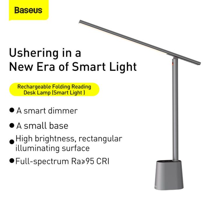 Baseus Smart Eye Series Rechargeable Folding Reading Desk Lamp Smart Light (Dark Grey, White) (DGZG-0G, DGZG-02)
