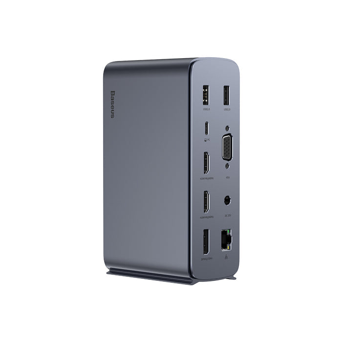 Baseus UnionJoy Pro 17-Port Quadruple-Dispaly Multifunctional Hub Docking Station (Grey)
