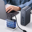 Baseus UnionJoy Pro 17-Port Quadruple-Dispaly Multifunctional Hub Docking Station (Grey)
