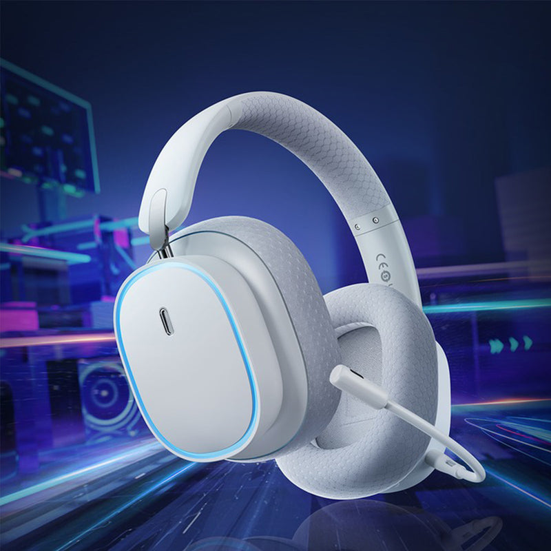 Baseus AeQur GH02 Gaming Wireless Headphone with Microphone (Moon White)