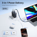 Baseus EnerCore CJ11 Fast Charger with Retractable Cable 2C+U 100W (Cluster Black) (E0120N00)