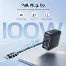 Baseus EnerCore CJ11 Fast Charger with Retractable Cable 2C+U 100W (Cluster Black) (E0120N00)