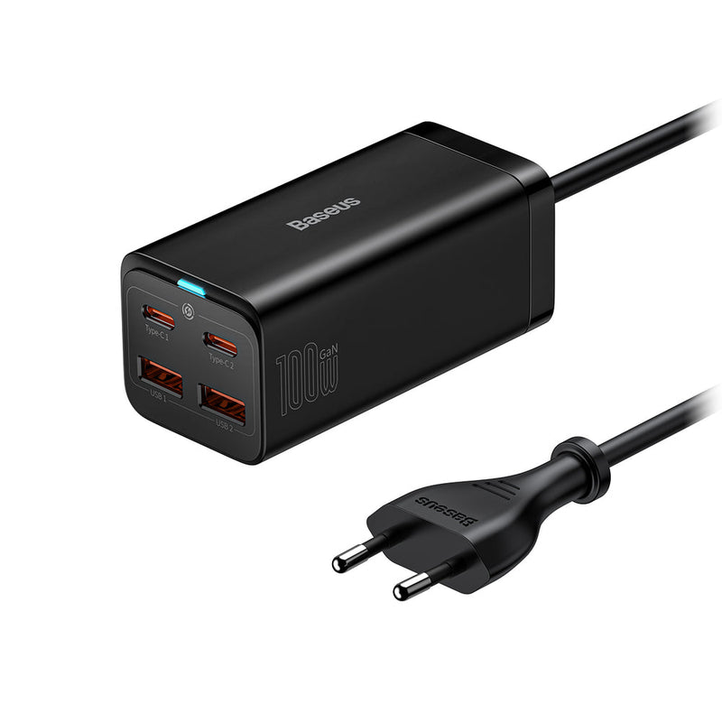 Baseus GaN3 Pro Desktop Fast Charger 2U+2C 100W (Black) (CCGP000101)