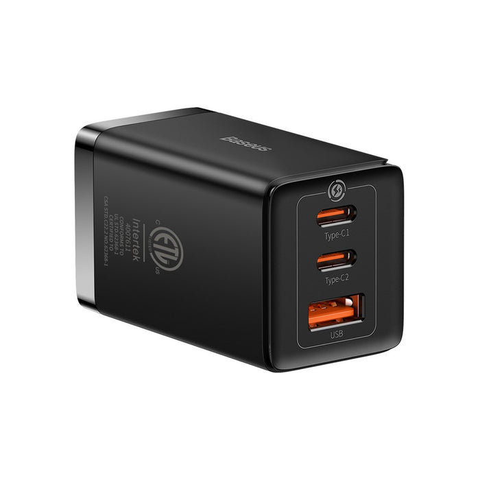 Baseus GaN5 Pro Fast Charger 2C+U 65W US (Black) (CCGP120101)