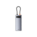 Baseus Metal Gleam Series 7-Port Hub USB-C to HDMI 4K@60Hz + 3xUSB 3.0 + PD + SD/TF (Space Grey)