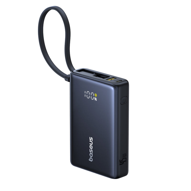 Baseus PicoGo Digital Display Power Bank 10000mAh 45W with Built-in USB-C Cable