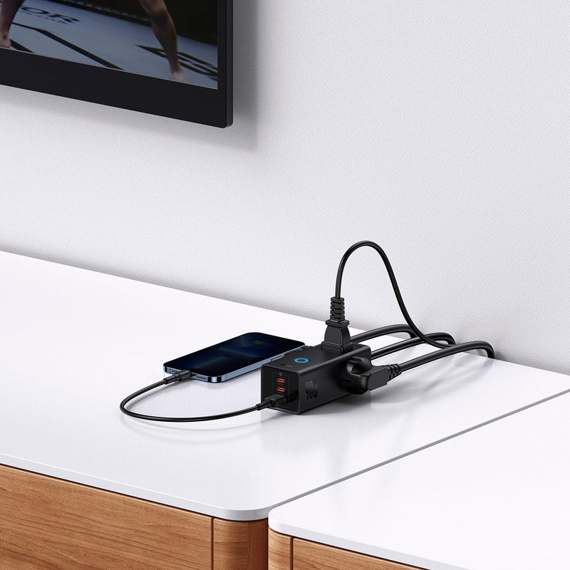 Baseus PowerCombo Digital PowerStrip 3AC+1U+2C 40W with 1.5m Power Cord (Black) (PSLA010101)