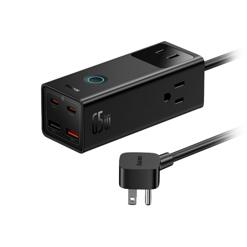 Baseus PowerCombo Digital PowerStrip 3AC+2U+2C 65W with 1.5m Power Cord (Black) (PSLA020101)