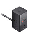 Baseus PowerCombo Tower PowerStrip 6AC+2U+2C 35W with 1.5m Power Cord (Cluster Black)
