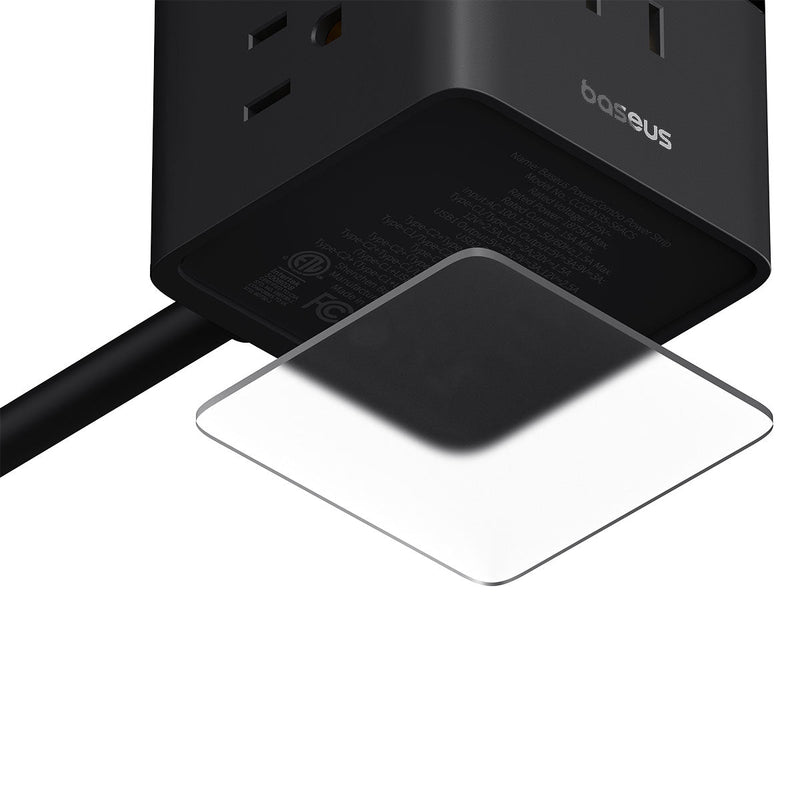 Baseus PowerCombo Tower PowerStrip 6AC+2U+2C 35W with 1.5m Power Cord (Cluster Black)