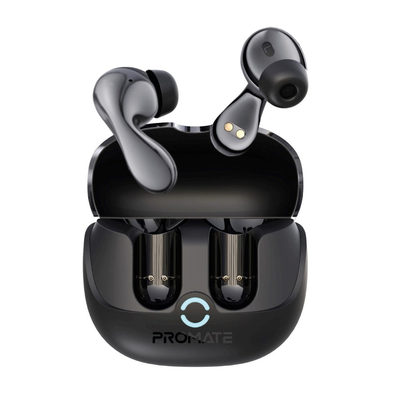 Promate Baton High-Definition Hybrid ANC TWS Earbuds with IntelliTouch (Black, White)