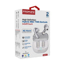 Promate Baton High-Definition Hybrid ANC TWS Earbuds with IntelliTouch (Black, White)