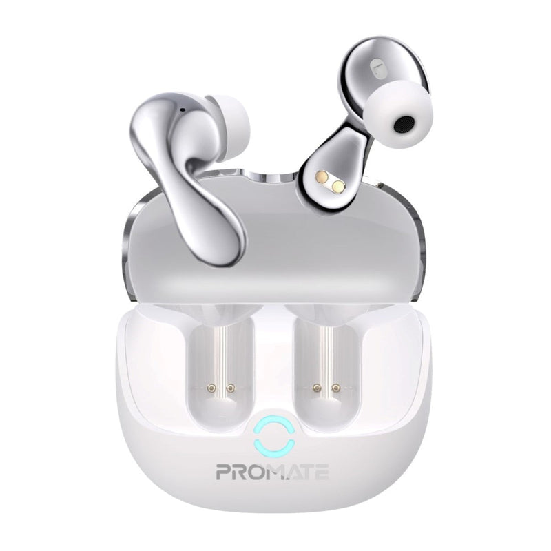 Promate Baton High-Definition Hybrid ANC TWS Earbuds with IntelliTouch (Black, White)