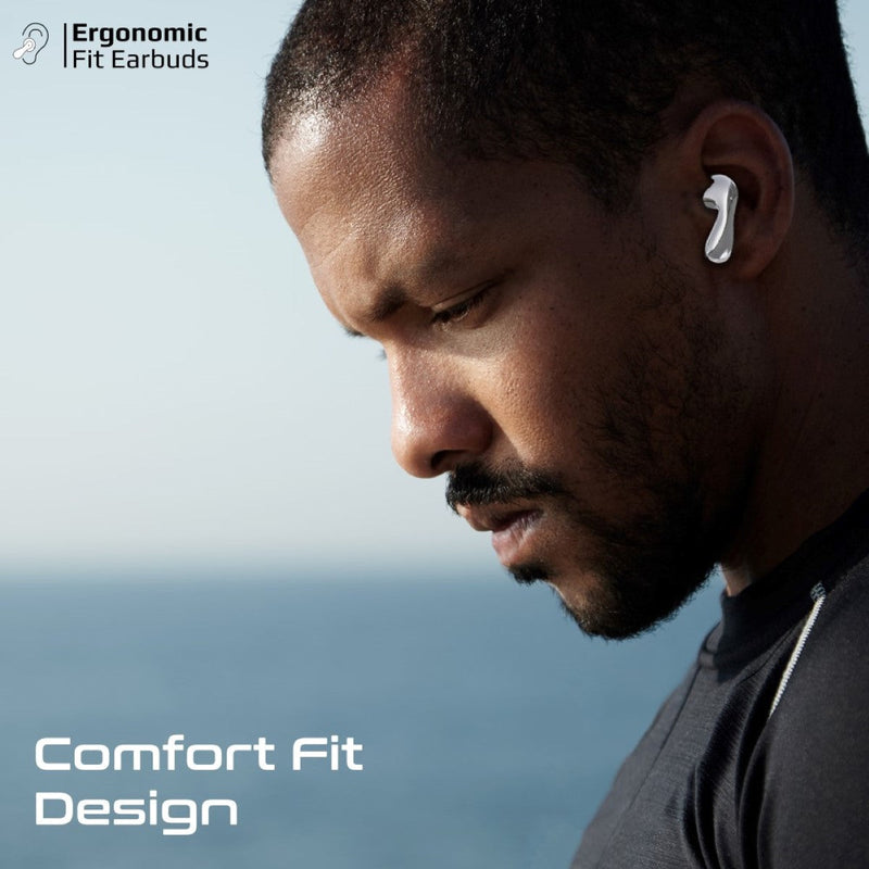 Promate Baton High-Definition Hybrid ANC TWS Earbuds with IntelliTouch (Black, White)