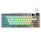 Royal Kludge RK M70 Tri-Mode RGB 73 Keys Hot-Swappable Mechanical Keyboard Cyan Purple 