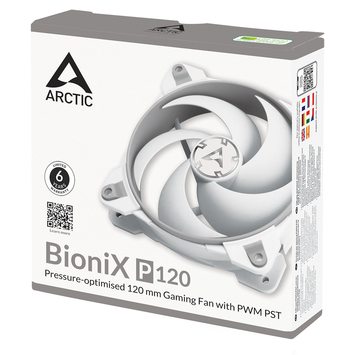 Arctic BioniX P120 120mm PWM Fan with Cable Splitter (Grey/White)