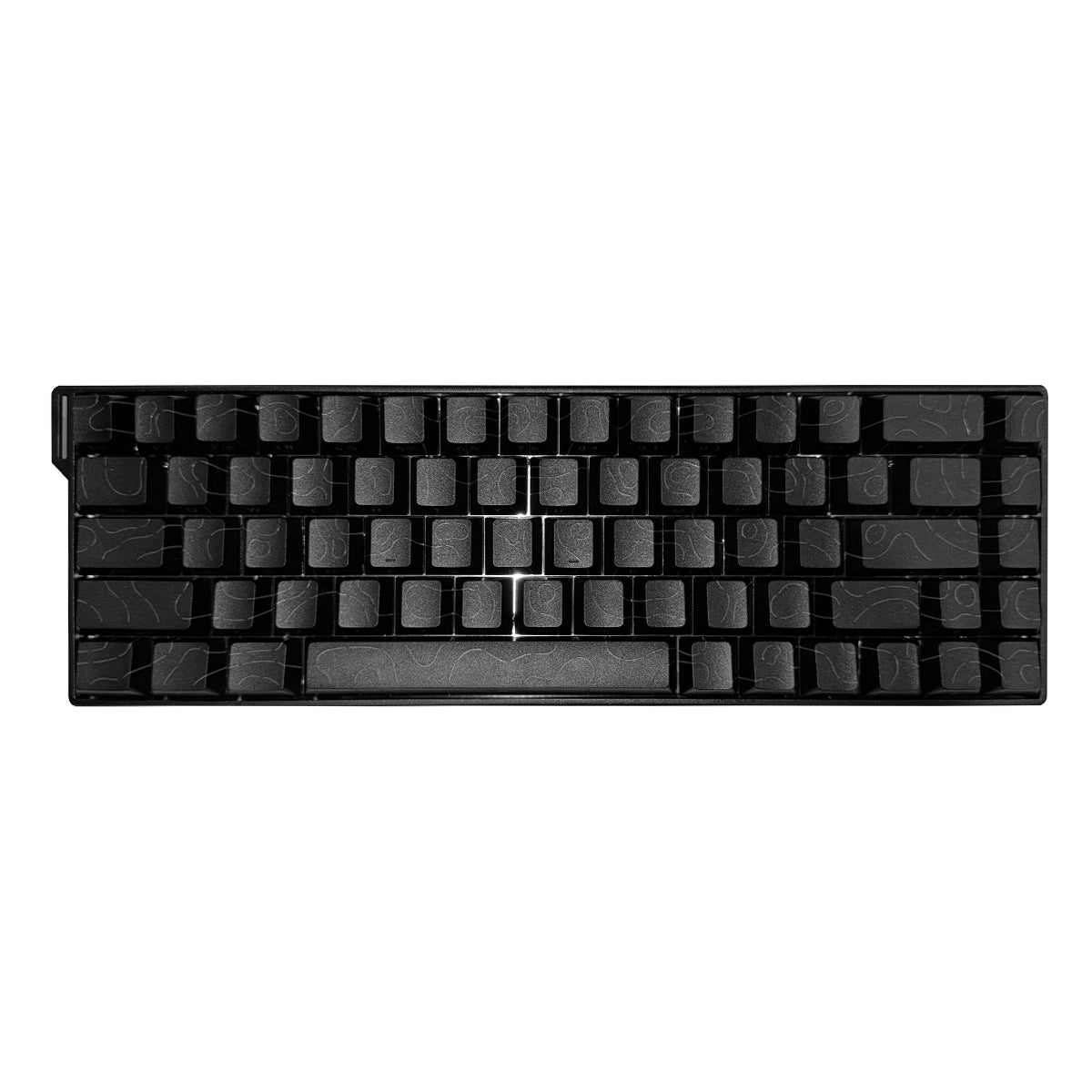 Ajazz AK680 V2 RGB Wired 68-Keys Aluminum Case Hot-Swappable Mechanical Keyboard (Black Contour Line) (Ice Island Switch)