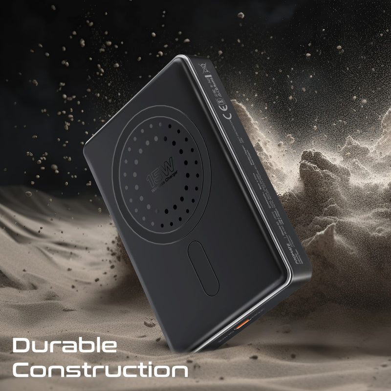 Promate Blade-10 Ultra-Compact Aluminum Crafted MagSafe Compatible Wireless Charging PowerBank