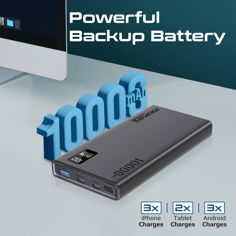 Promate Bolt-10PD 10000mAh Compact Smart Charging Power Bank | DataBlitz