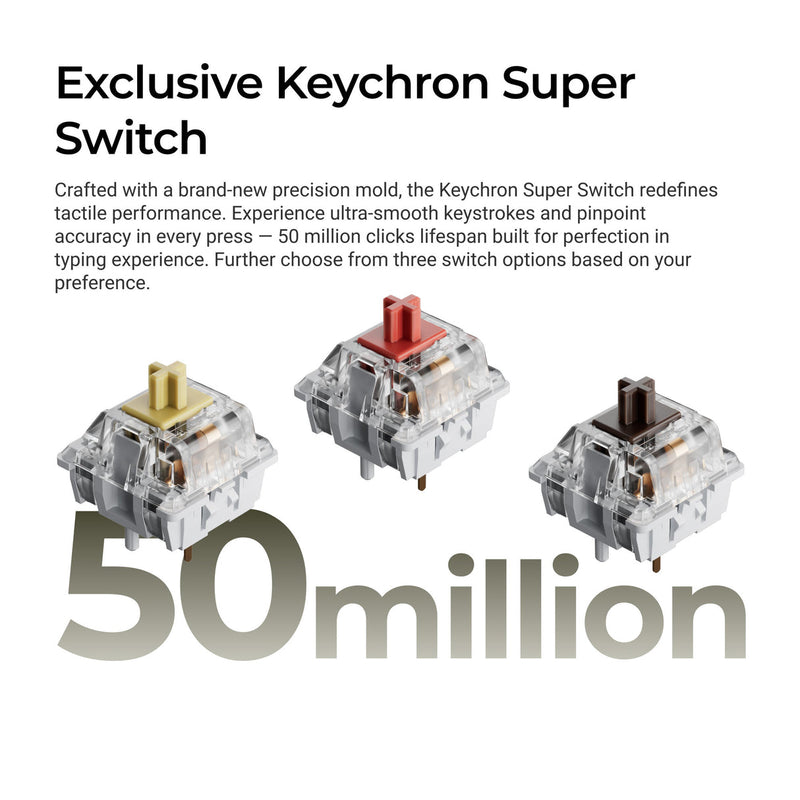 Keychron C1 Pro 8K QMK RGB Hot-Swappable 80% TKL Wired Custom Mechanical Keyboard