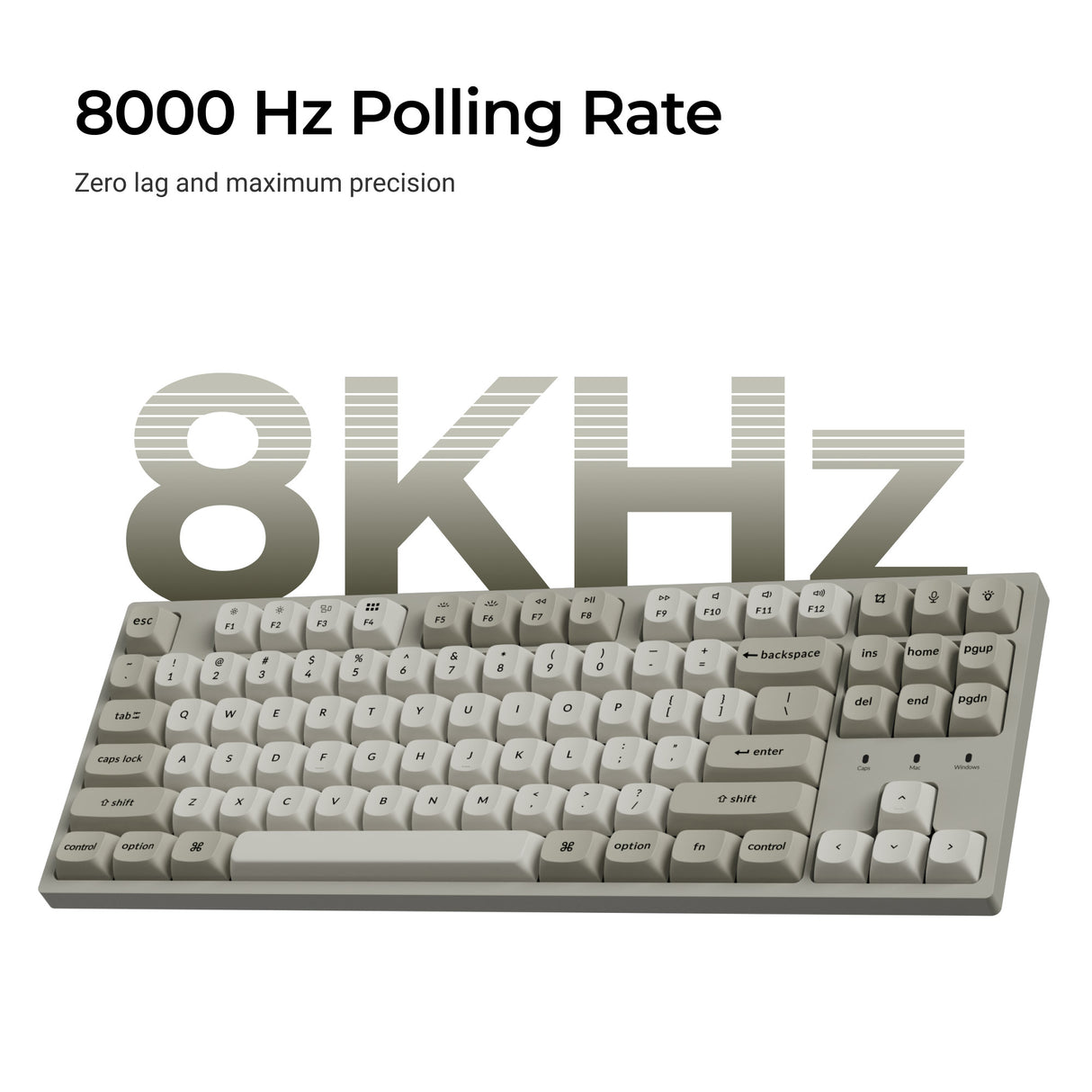 Keychron C1 Pro 8K QMK RGB Hot-Swappable 80% TKL Wired Custom Mechanical Keyboard