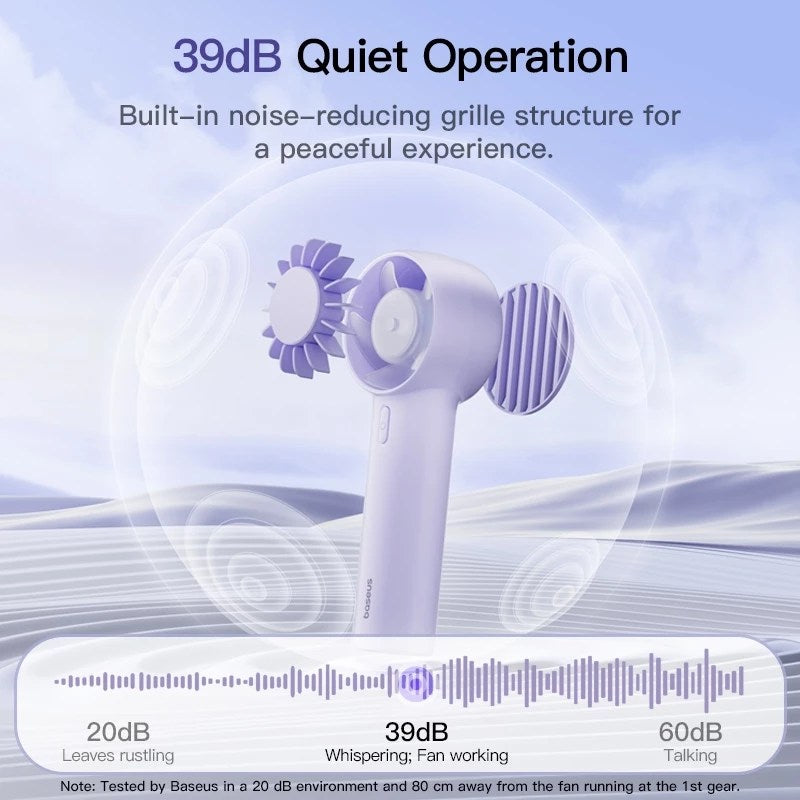 Baseus GoTrip DT1 Mini Turbine Handheld Fan (Nebula Purple) (C10272300511-00)