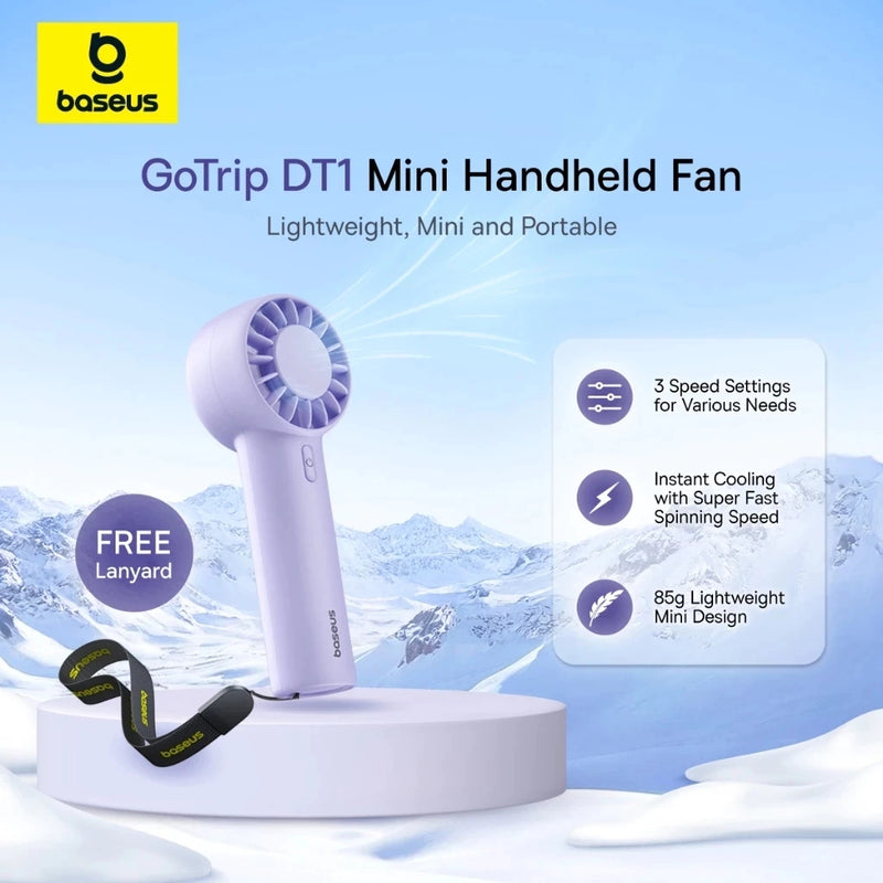 Baseus GoTrip DT1 Mini Turbine Handheld Fan (Nebula Purple) (C10272300511-00)