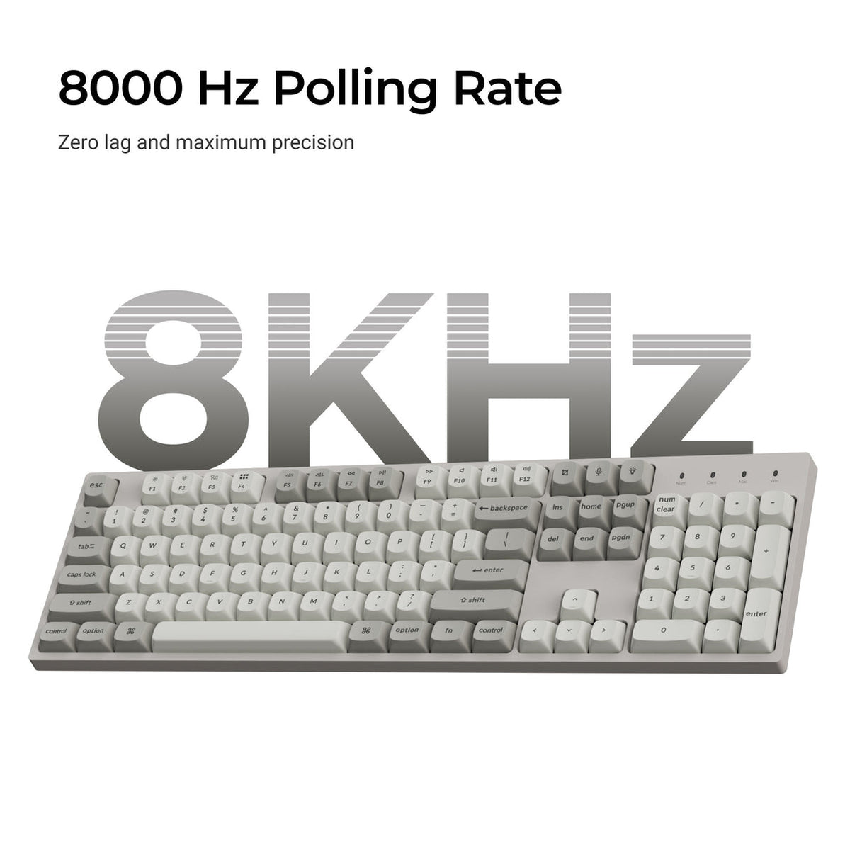 Keychron C2 Pro 8K QMK RGB Hot-Swappable Full Size Wired Custom Mechanical Keyboard