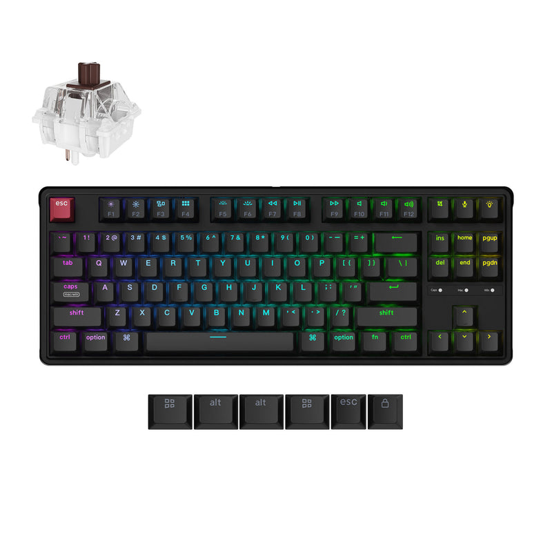Keychron C3 Pro 8K QMK RGB Hot-Swappable 80% TKL Wired Custom Mechanical Keyboard