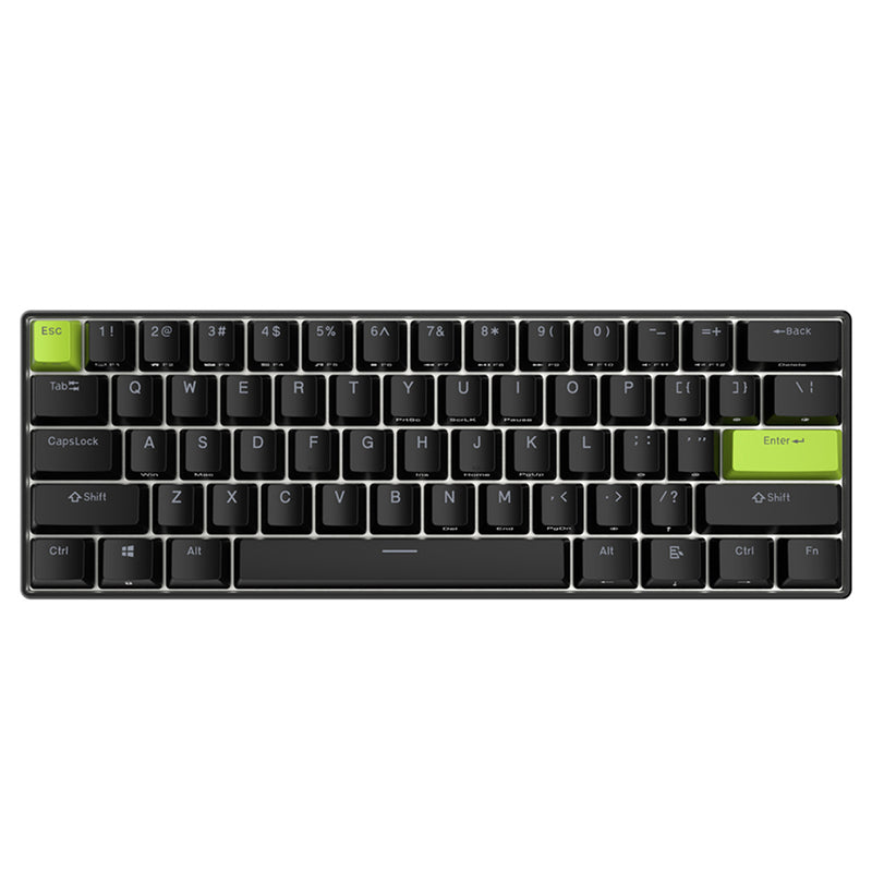 Royal Kludge RK-C61 Single-Mode RGB 61 Keys Hot Swappable Magnetic Mechanical Keyboard Black/Green