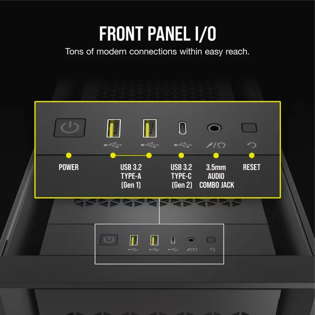 Corsair iCue 5000D RGB Airflow Mid-Tower ATX PC Case (Black)