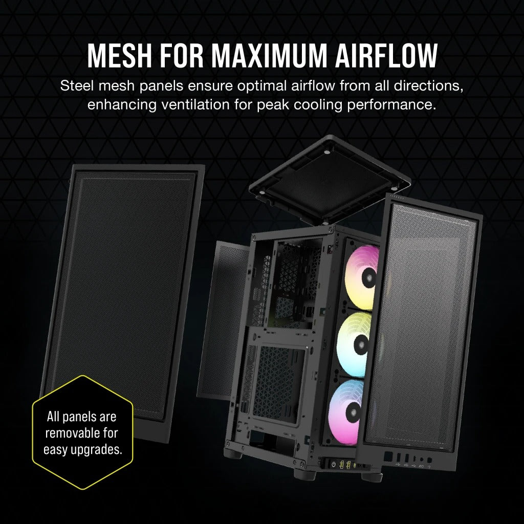 Corsair iCue 2000D RGB Airflow Mini-ITX PC Case (Black)
