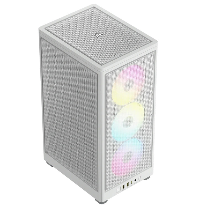 Corsair iCue 2000D RGB Airflow Mini-ITX PC Case (White)