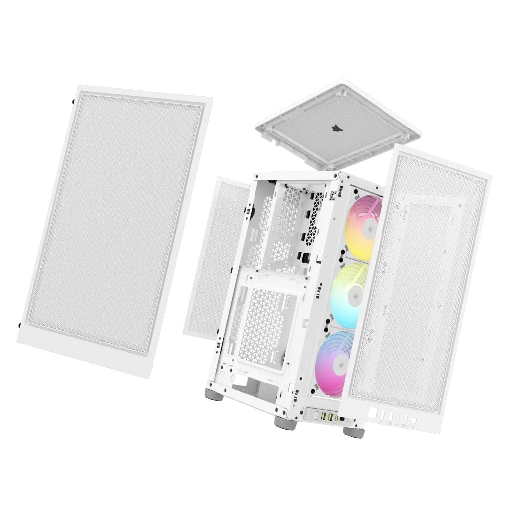 Corsair iCue 2000D RGB Airflow Mini-ITX PC Case (White)