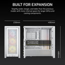 Corsair Frame 4000D RS ARGB Modular Mid-Tower PC Case (Black, White)