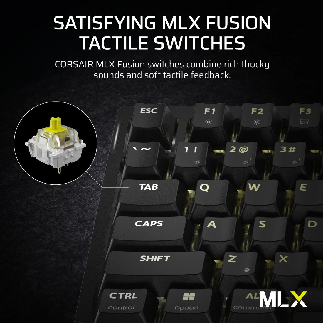 Corsair K65 Plus Wireless 75% RGB Mechanical Gaming Keyboard (MLX Fusion Tactile Switch)
