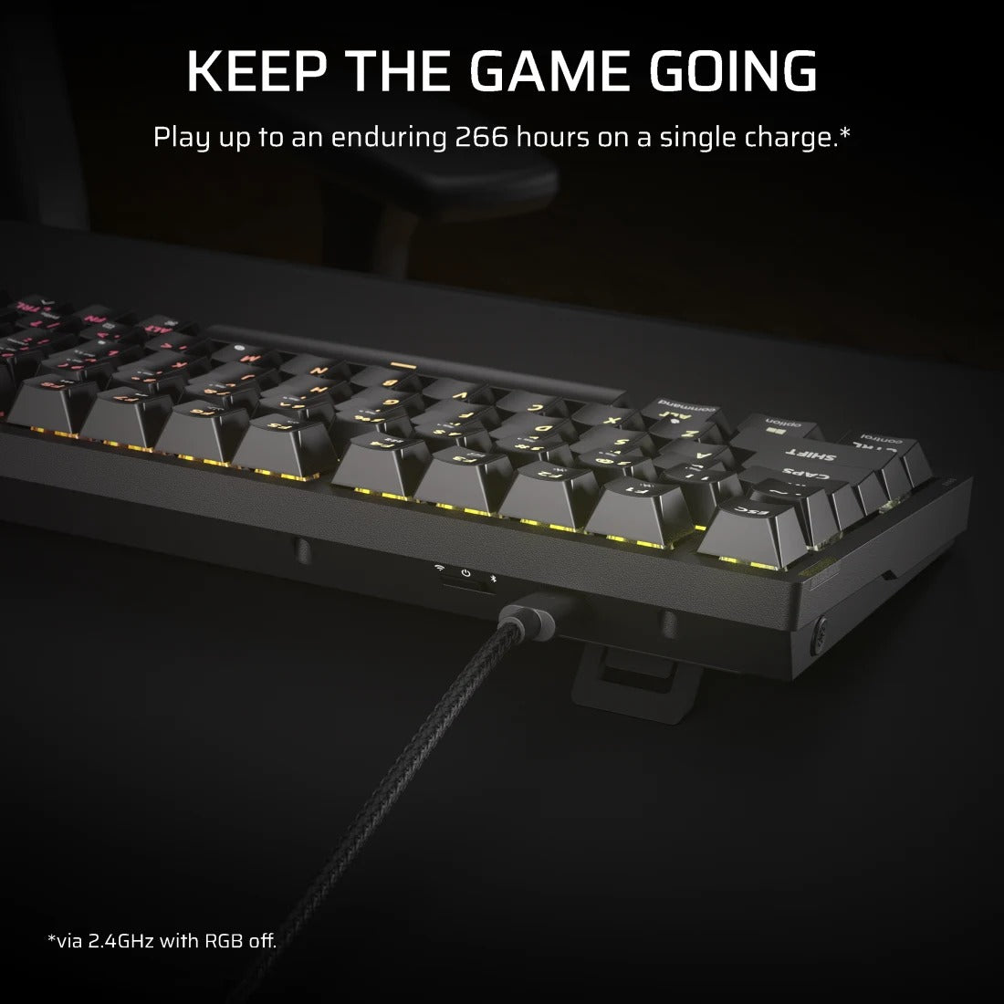 Corsair K65 Plus Wireless 75% RGB Mechanical Gaming Keyboard (MLX Fusion Tactile Switch)