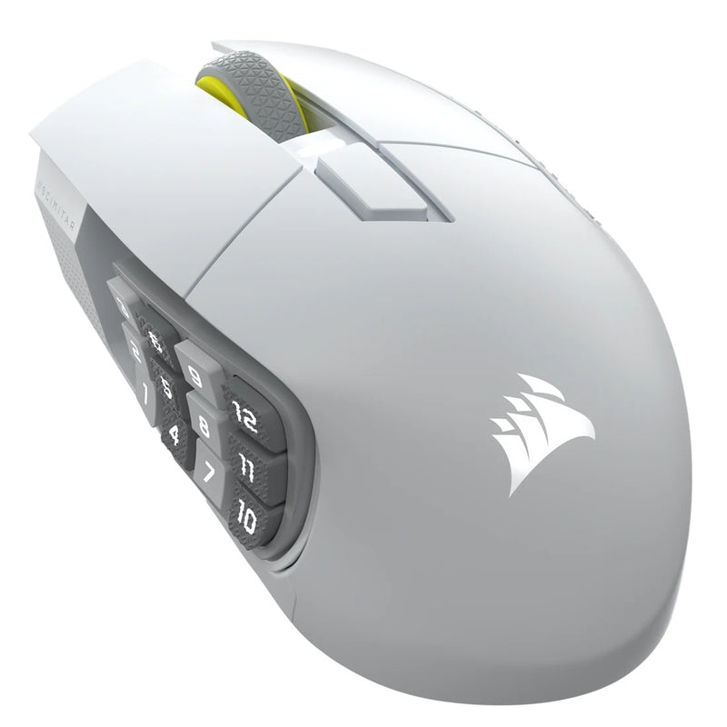 Corsair Scimitar Elite Wireless SE MMO Gaming Mouse (Gunmetal, White)