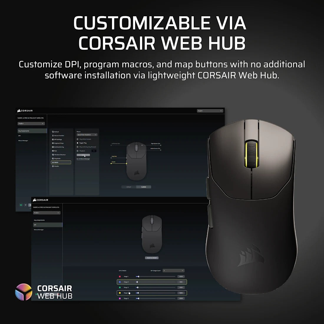 Corsair Sabre V2 Pro Ultralight Wireless Gaming Mouse