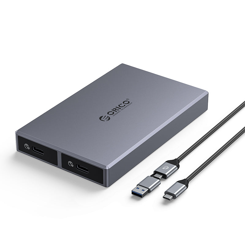ORICO Dual-bay M.2 NVME + NVME SSD Enclosure