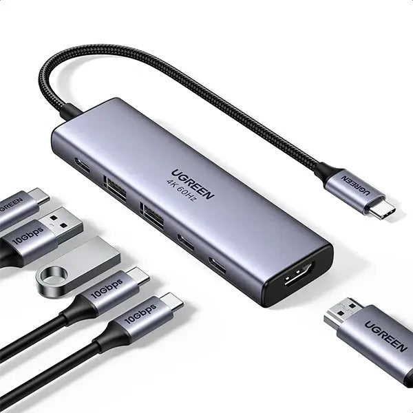 Ugreen USB-C to HDMI + 2xUSB 3.2 A + 2xUSB 3.2 C + PD Power Converter 