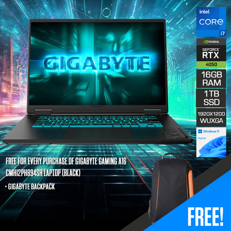 Gigabyte Gaming A16 CMHI2PH894SH Laptop (Black)