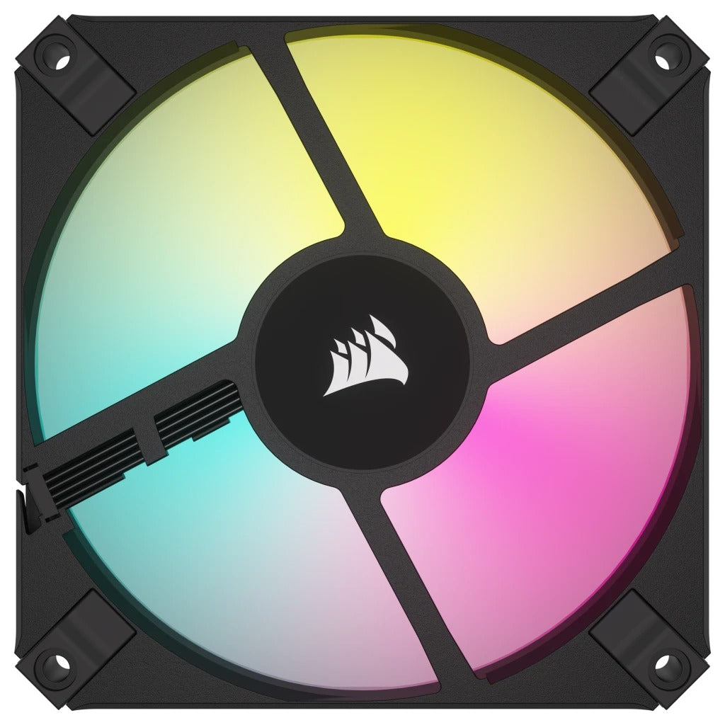Corsair iCUE AF120 RGB Slim 120MM PWM Fluid Dynamic Bearing Fan With Lightning Node Core (Black)