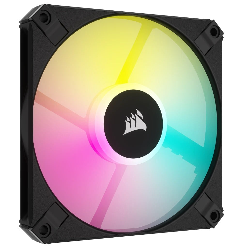 Corsair iCUE AF120 RGB Slim 120MM PWM Fluid Dynamic Bearing Fan With Lightning Node Core (Black)